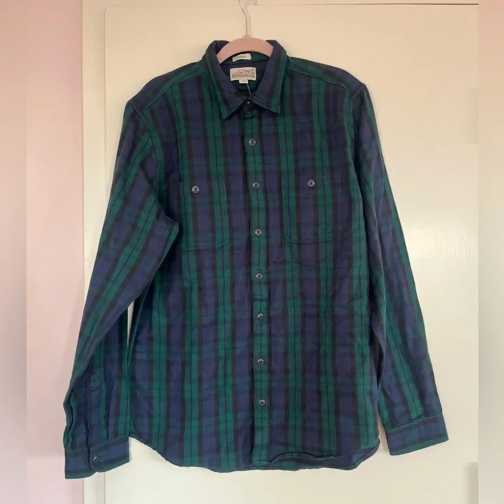 J Crew Midweight Regenerative Cotton Flannel Workshirt NWT